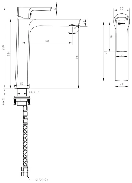 Смеситель для раковины Lemark Ursus (LM7209BL)